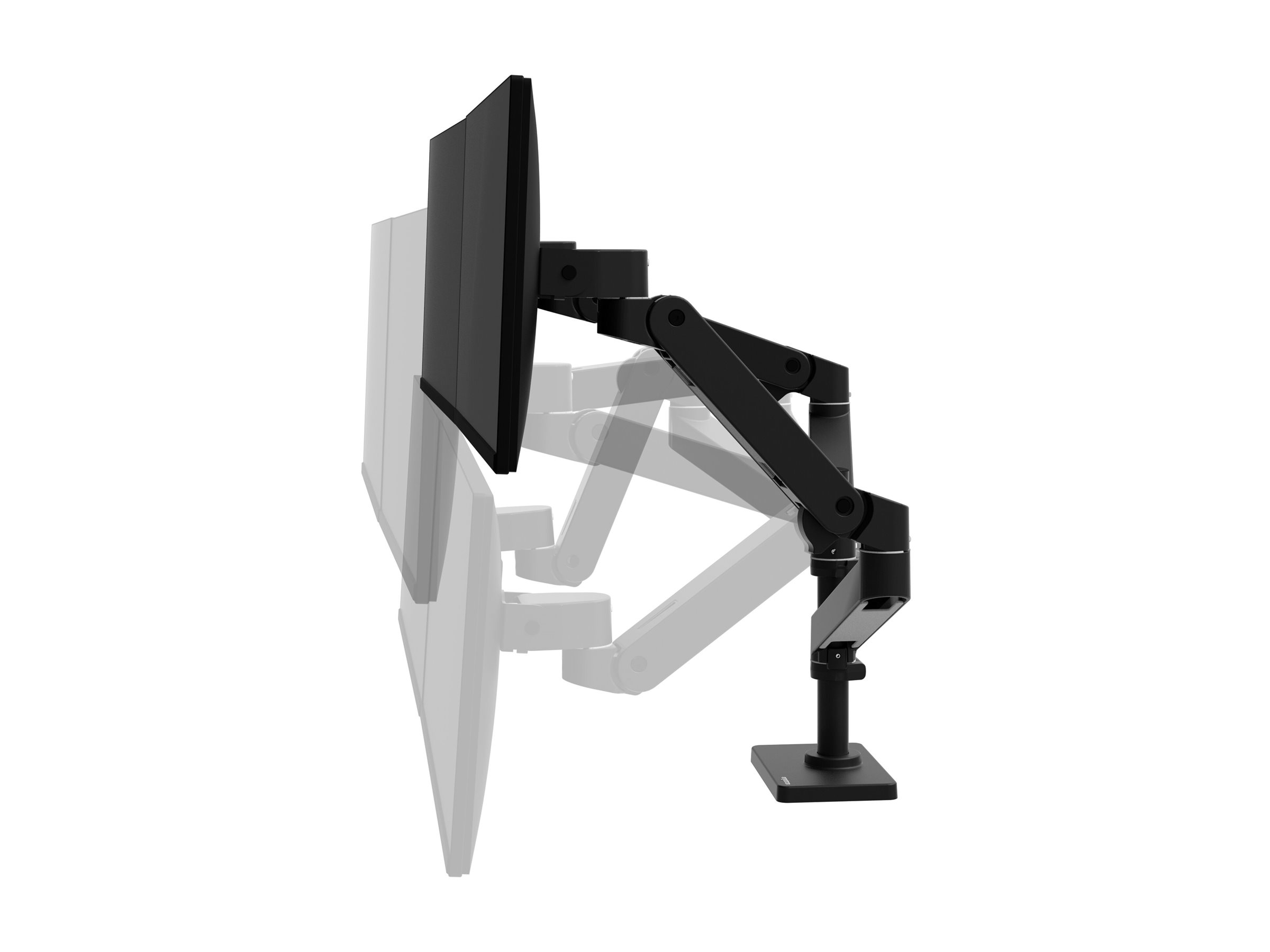 Ergotron LX Pro - Befestigungskit (Doppelarm) - modular - für 2 LCD-Displays - Aluminium - Schwarz - bis zu 68,6 cm, Ansicht 3