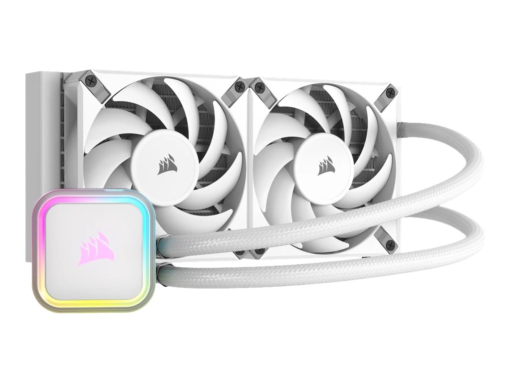 Corsair iCUE H100i RGB ELITE - Prozessor-Flüssigkeitskühlsystem - Kühlergröße: 240 mm - (für: LGA1156, LGA1366, LGA1155, LGA2011, LGA1150, LGA1151, AM4, LGA2066, sTR4, sTRX4, LGA1200, LGA1700, AM5)