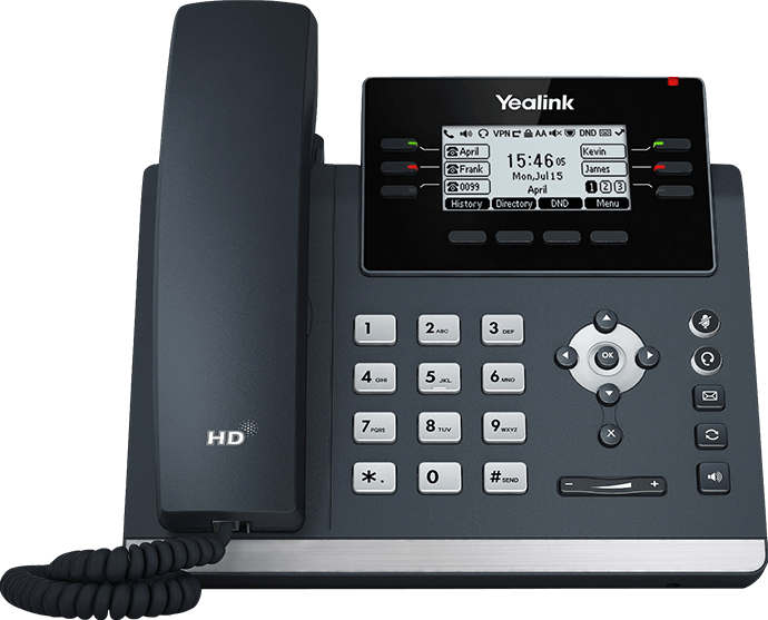 Yealink SIP-T42U - VoIP-Telefon mit Rufnummernanzeige, Ansicht 2