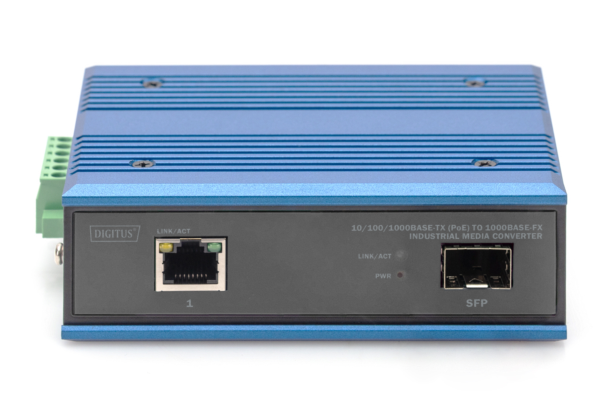 DIGITUS Industrial Gigabit PoE Media Converter PSE, RJ45, SFP, Ansicht 2