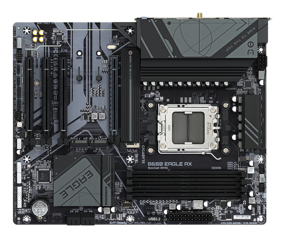 Gigabyte B650 EAGLE AX - Motherboard - ATX - Socket AM5 - AMD B650 Chipsatz - USB 3.2 Gen 1, USB 3.2 Gen 2, Ansicht 3