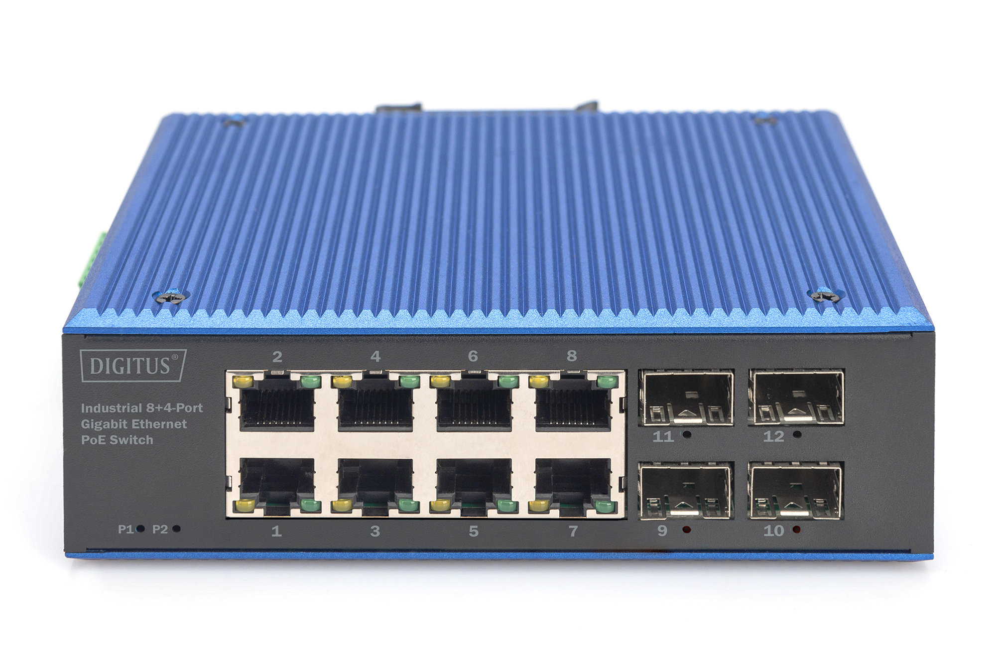 DIGITUS Industrieller 8+4 -Port Gigabit  Ethernet PoE Switch, Ansicht 4