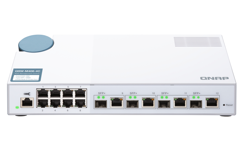QNAP QSW-M408-4C - Switch - managed - 8 x 10/100/1000 + 4 x C 10 G-Bit SFP+, Ansicht 2