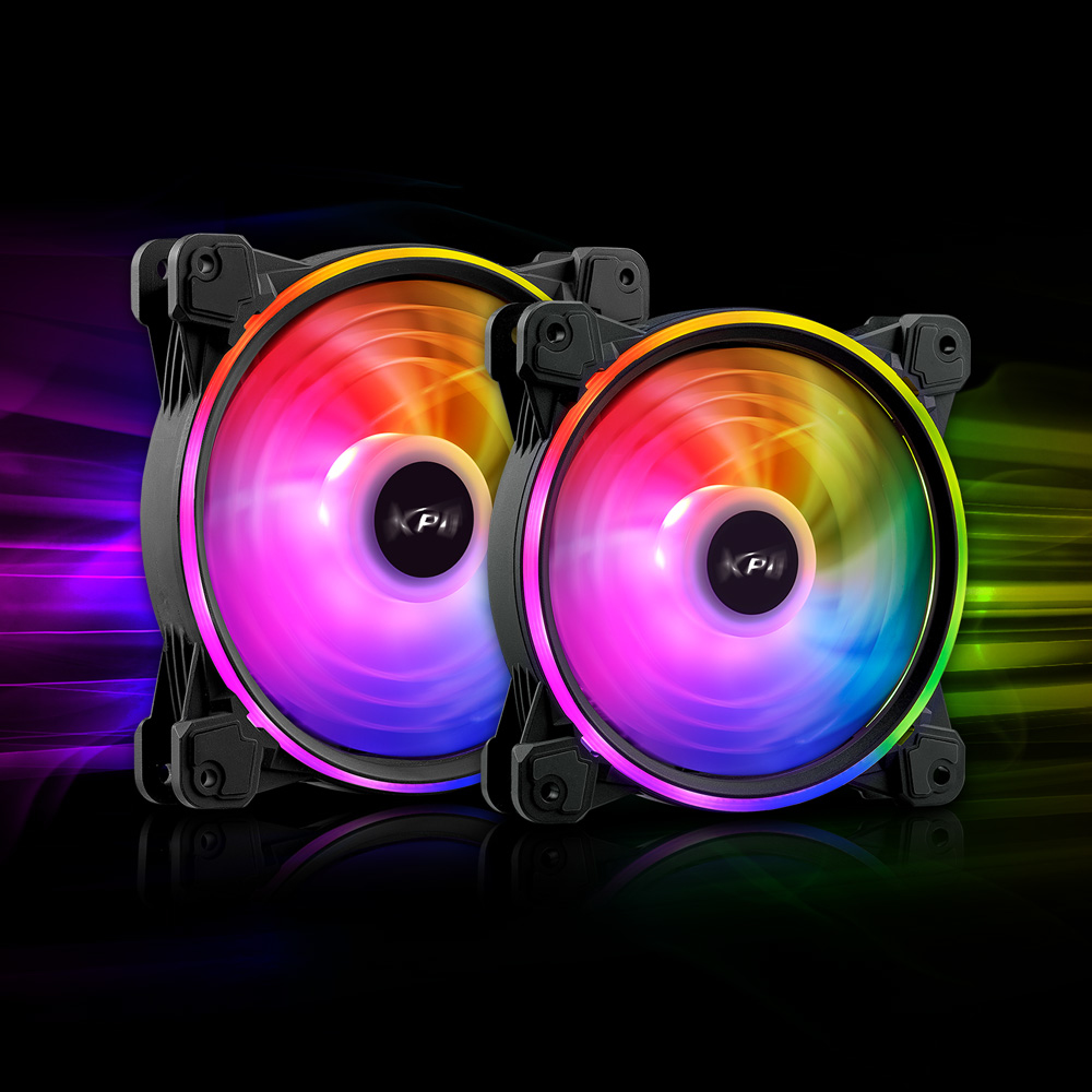 ADATA Lüfter XPG HURRICANE 120 120mm ARGB PWM Fan schwarz retail - 600 rpm - 12 V, Ansicht 2