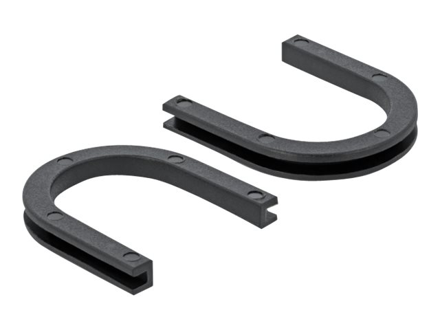 Delock Cable bushing u-shaped - hole diameter 17.5 mm - Kabelbuchse - Schwarz (Packung mit 10)