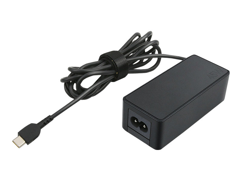 Lenovo 45W Standard AC Adapter (USB Type-C) - Netzteil - Wechselstrom 100-240 V - 45 Watt - für Lenovo 100e (1st/2nd Gen); 14e; 14w; 300e (1st/2nd Gen); 500e (2nd Gen); ThinkBook 13s-IML; 14s-IML; ThinkPad 11e/Yoga (4th/5th Gen); A285; A485; E14; E1...