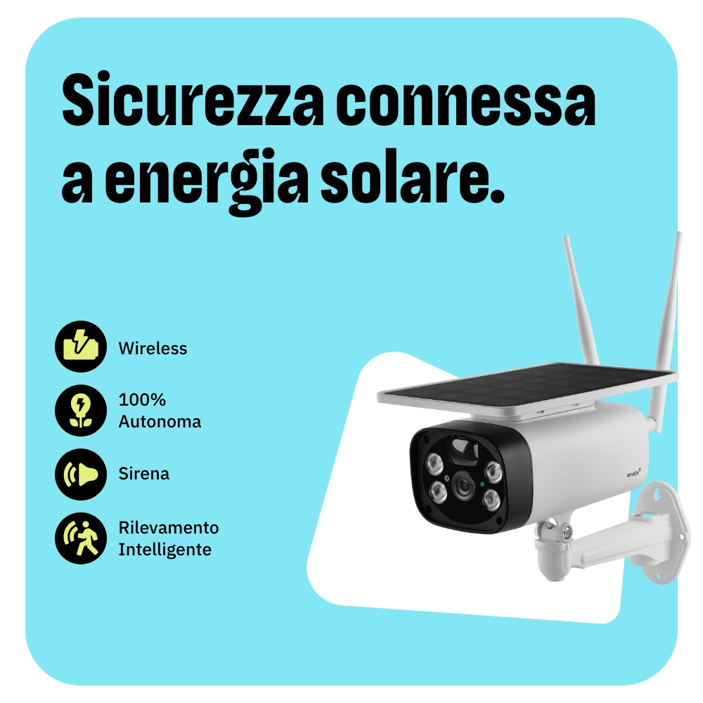 Omajin Netzwerkkamera OMA-OSC-01-EU Solar/Akku/HD/Alarmsystem - Netzwerkkamera, Ansicht 2