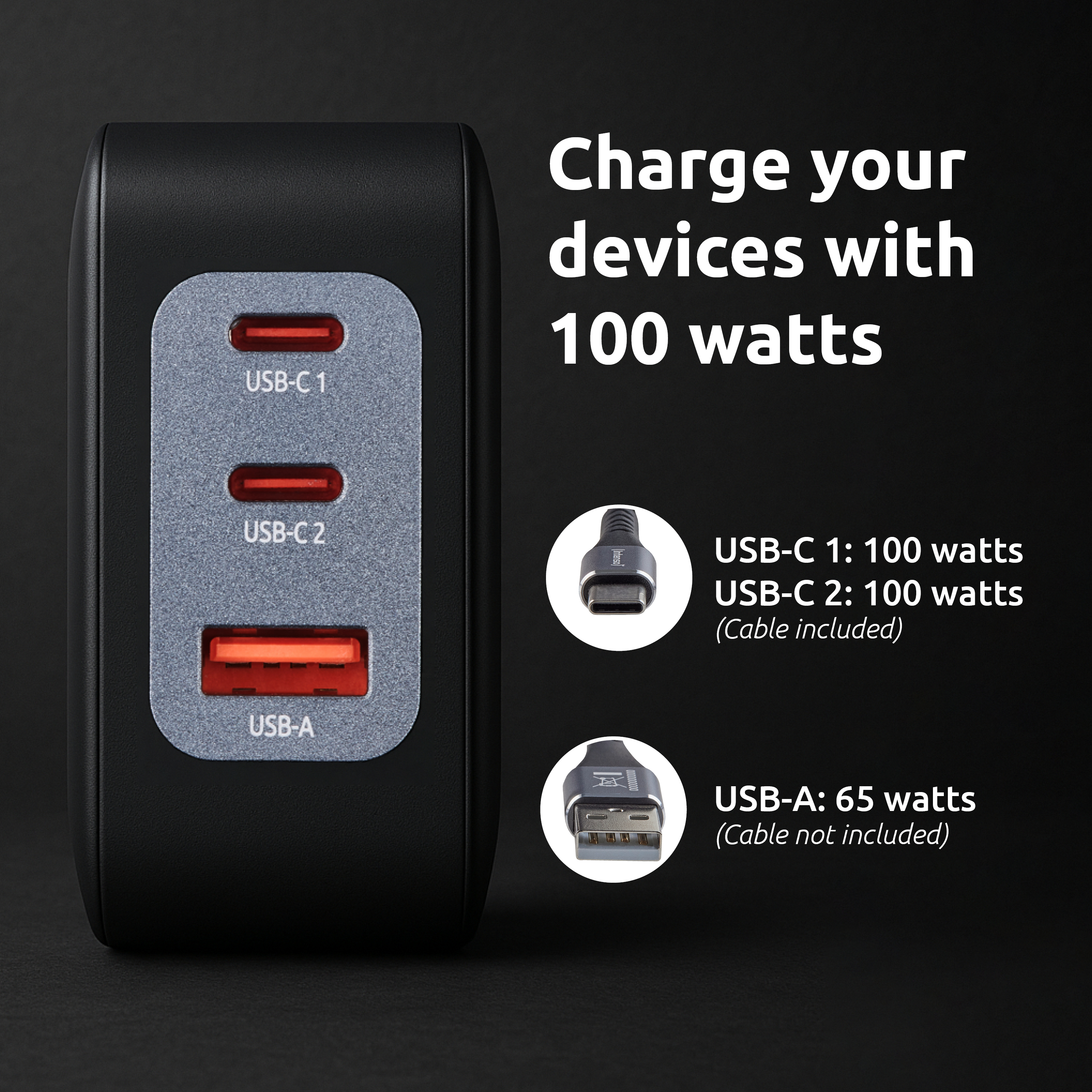Intenso Power Adapter 100 watt+ USB-C cable 2m, Ansicht 4