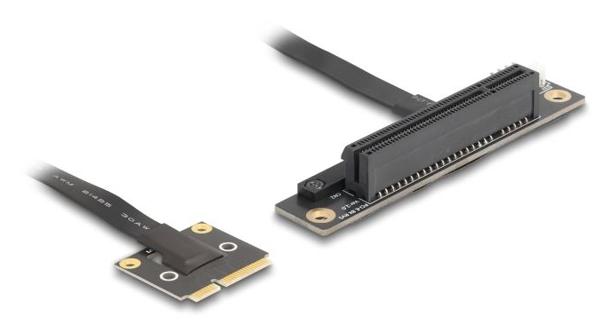 Delock Adapter Mini PCIe Stecker zu 3.0 x8 Slot 90° - Adapter - 0,2 m, Ansicht 2