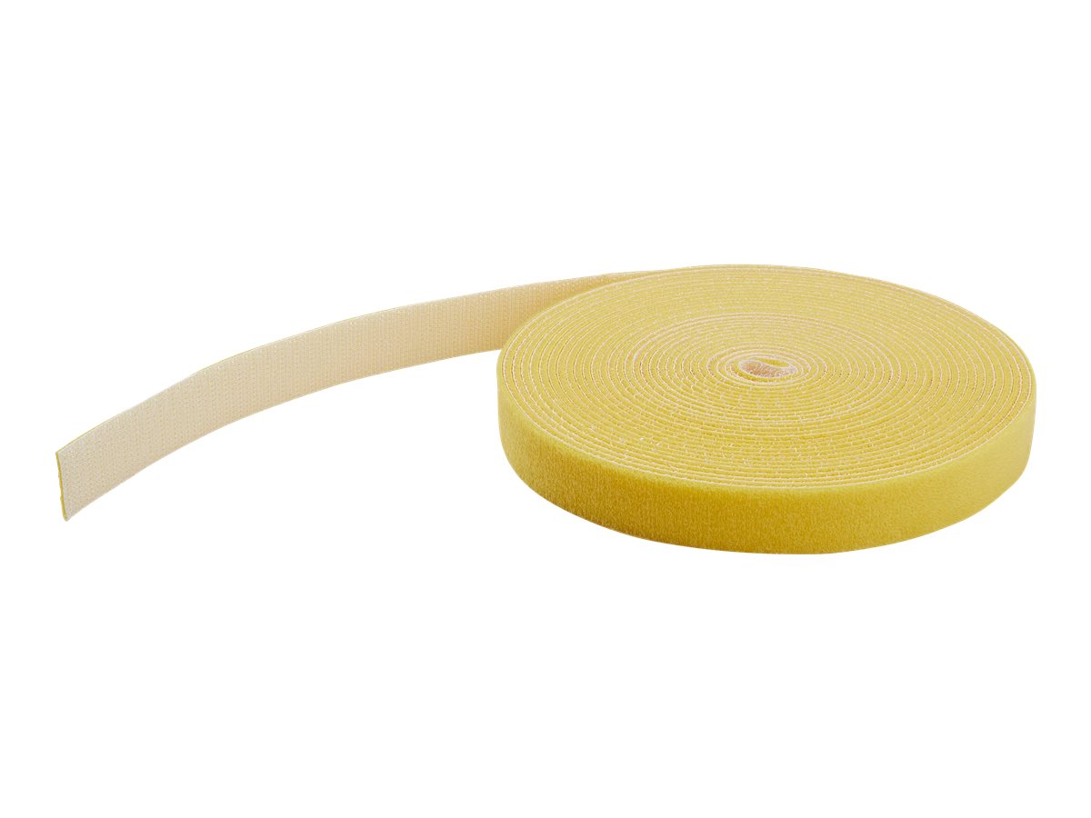 StarTech.com HKLP50YW Klettkabelbinder (15m frei zuschneidbar & wiederverwendbar) gelb