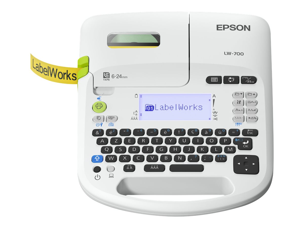 Epson LabelWorks LW-700 - Beschriftungsgerät - s/w - Thermotransfer - Rolle (2,4 cm) - 180 dpi