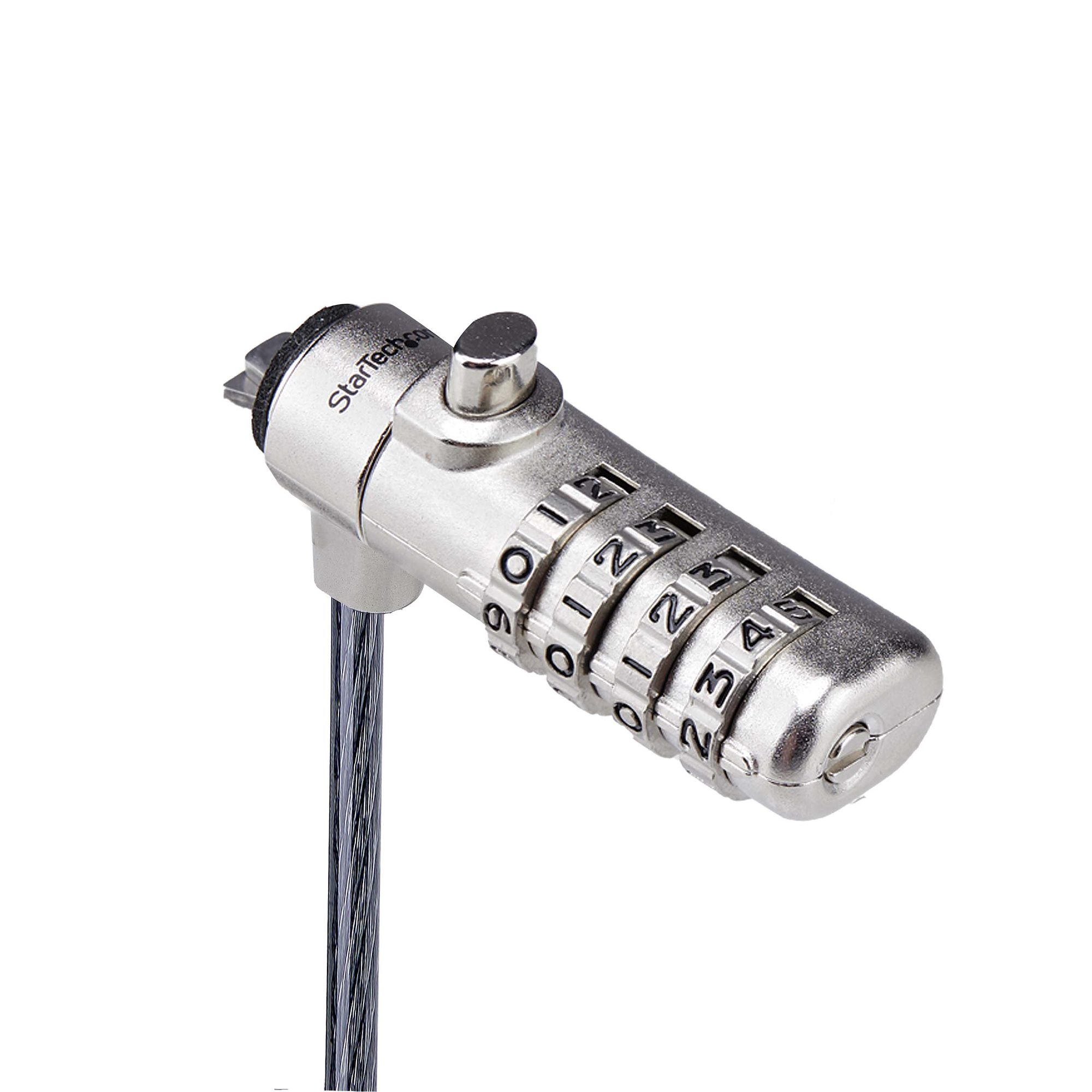 StarTech.com Slim Lock K-Slot Compatible, 6.6ft Combination Locking Cable, Ansicht 2