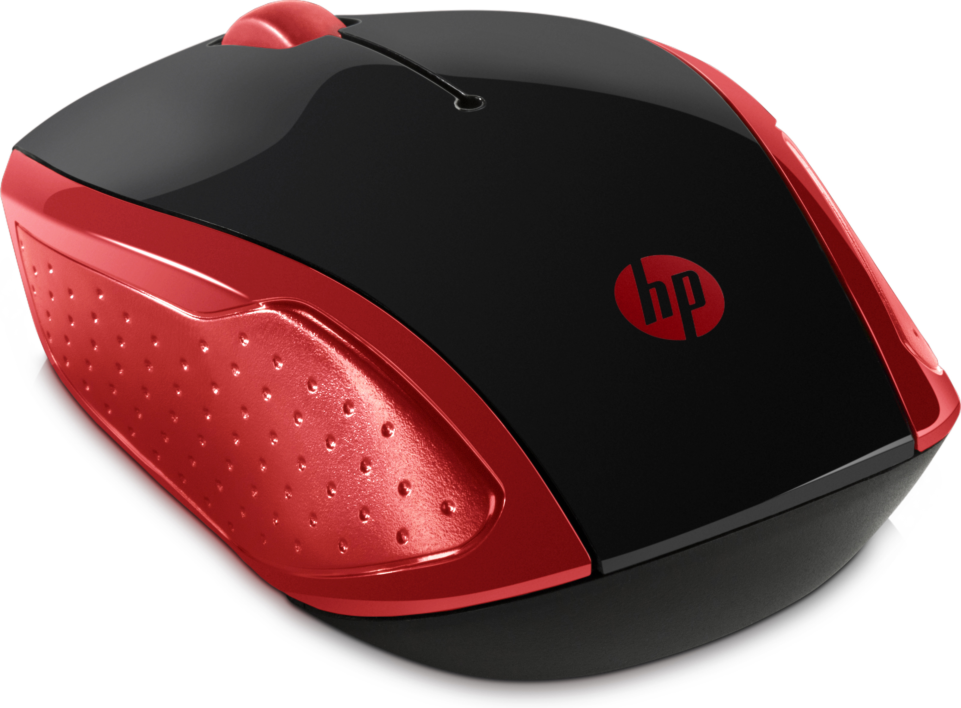 HP Wireless-Maus 200 (Empress Red) - Beidhändig - Optisch - RF Wireless - 1000 DPI - Schwarz - Rot