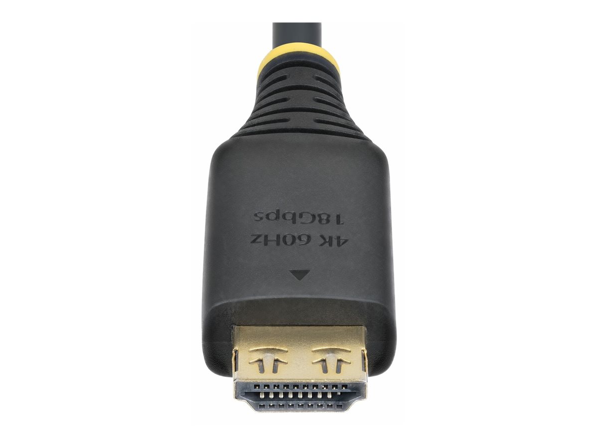 StarTech.com High Speed - HDMI-Kabel - HDMI männlich zu HDMI männlich - 50 cm - abgeschirmt - Schwarz - halogenfrei, passiv, 4K60Hz-Unterstützung, 1440p (UWQHD)