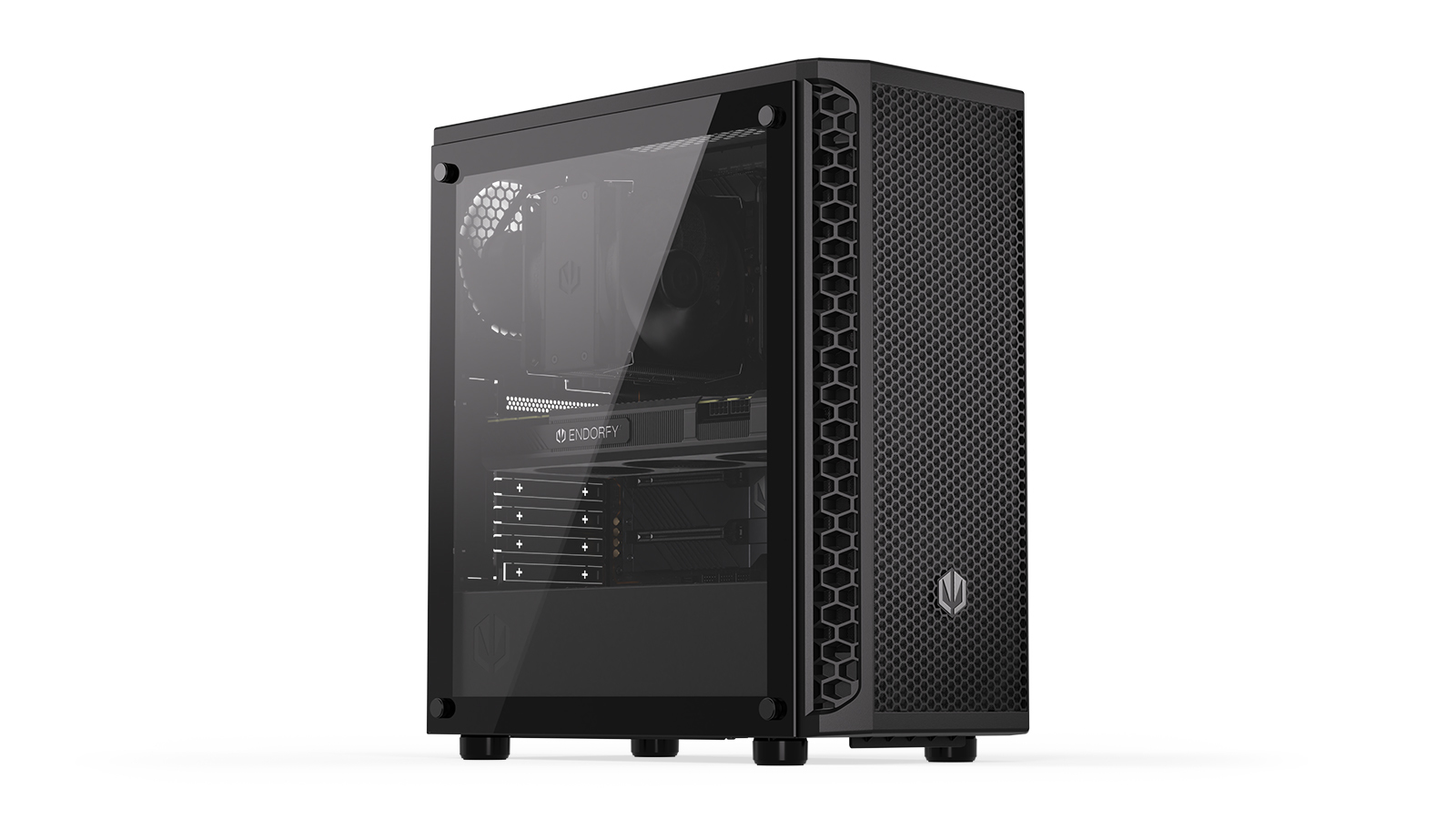 ENDORFY signum 300 core - Mid tower - ATX - Seitenteil mit Fenster (gehärtetes Glas), Ansicht 2