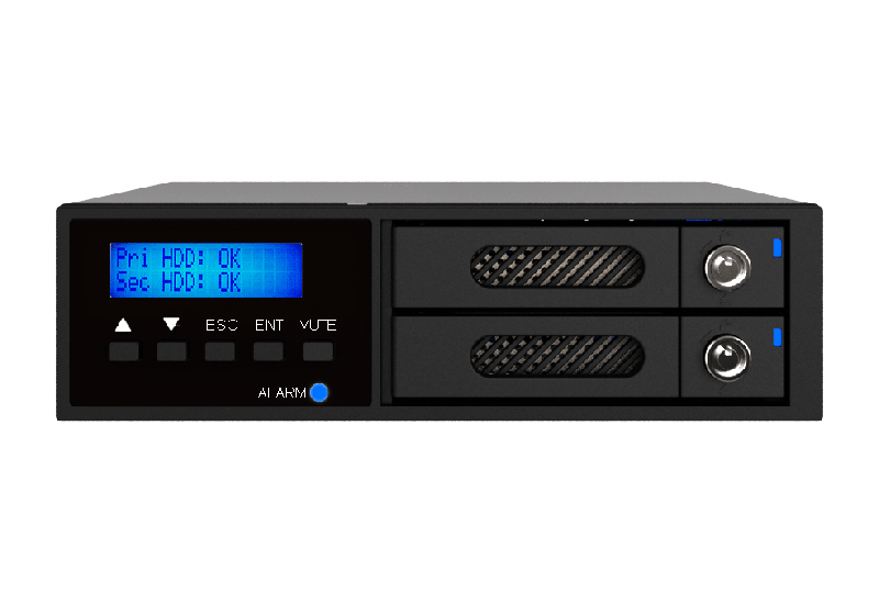 RAIDON inTank iR2022 - Internes RAID-Gehäuse mit Datenanzeige, Netzanzeige, Tastensperre, LCD-Anzeige, Lüfter - 2.5, Ansicht 2