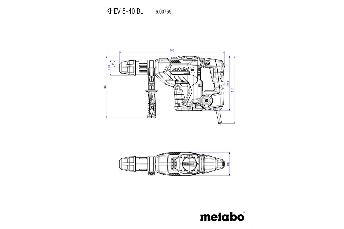 Metabo KHEV 5-40 BL - Kombihammer - 1150 W - 2-Modi, Ansicht 4