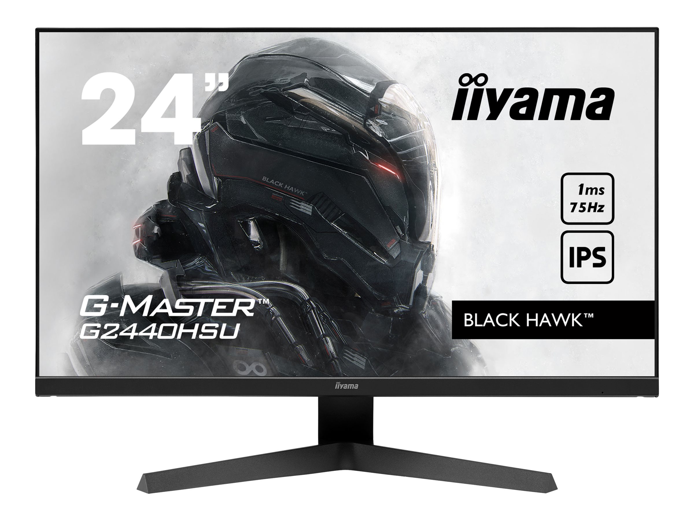 iiyama G-MASTER Black Hawk G2440HSU-B1 - LED-Monitor - 60 cm (23.8") - 1920 x 1080 Full HD (1080p) @ 75 Hz - IPS - 250 cd/m²