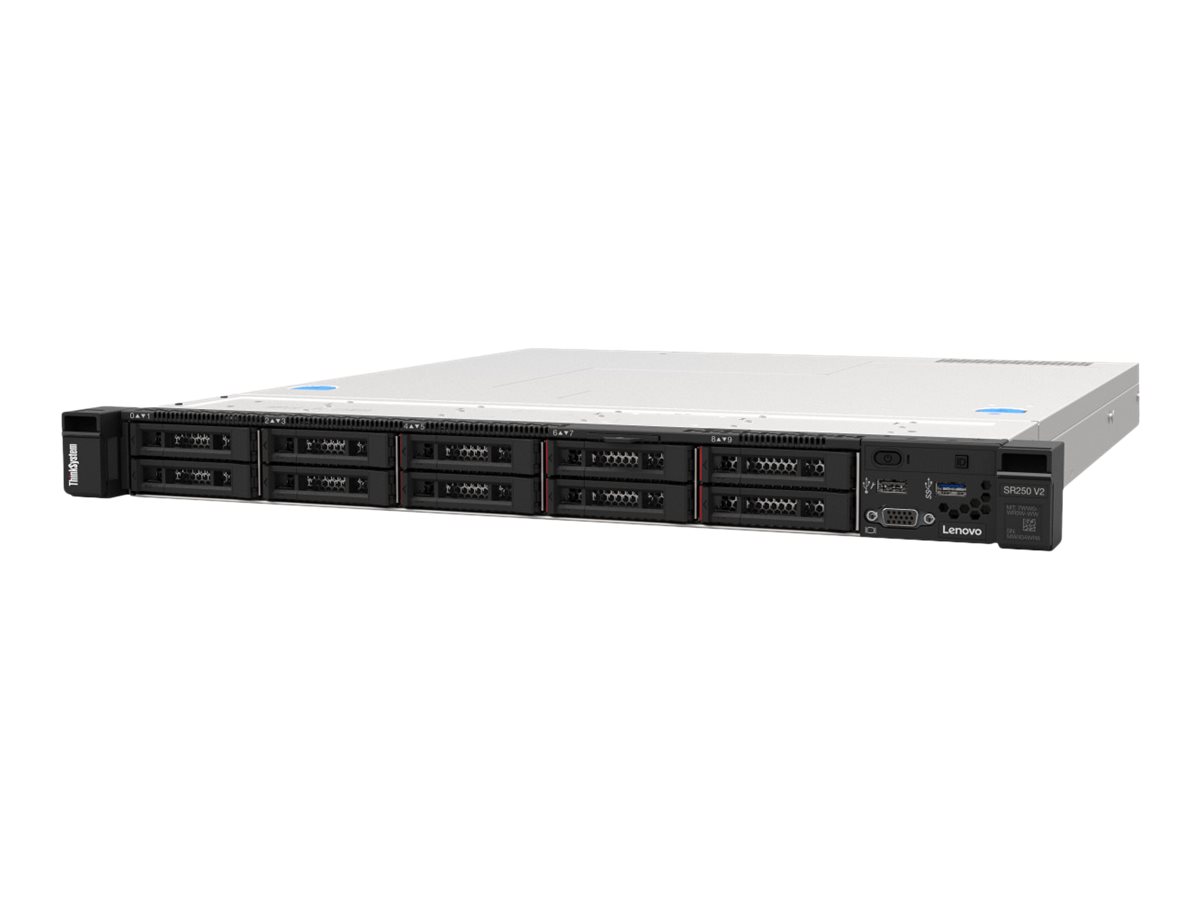 Lenovo ThinkSystem SR250 V2 7D7Q - Server - Rack-Montage - 1U - 1-Weg - 1 x Xeon E-2378  2.6 GHz - RAM 32 GB - Hot-Swap 6.4 cm (2.5)