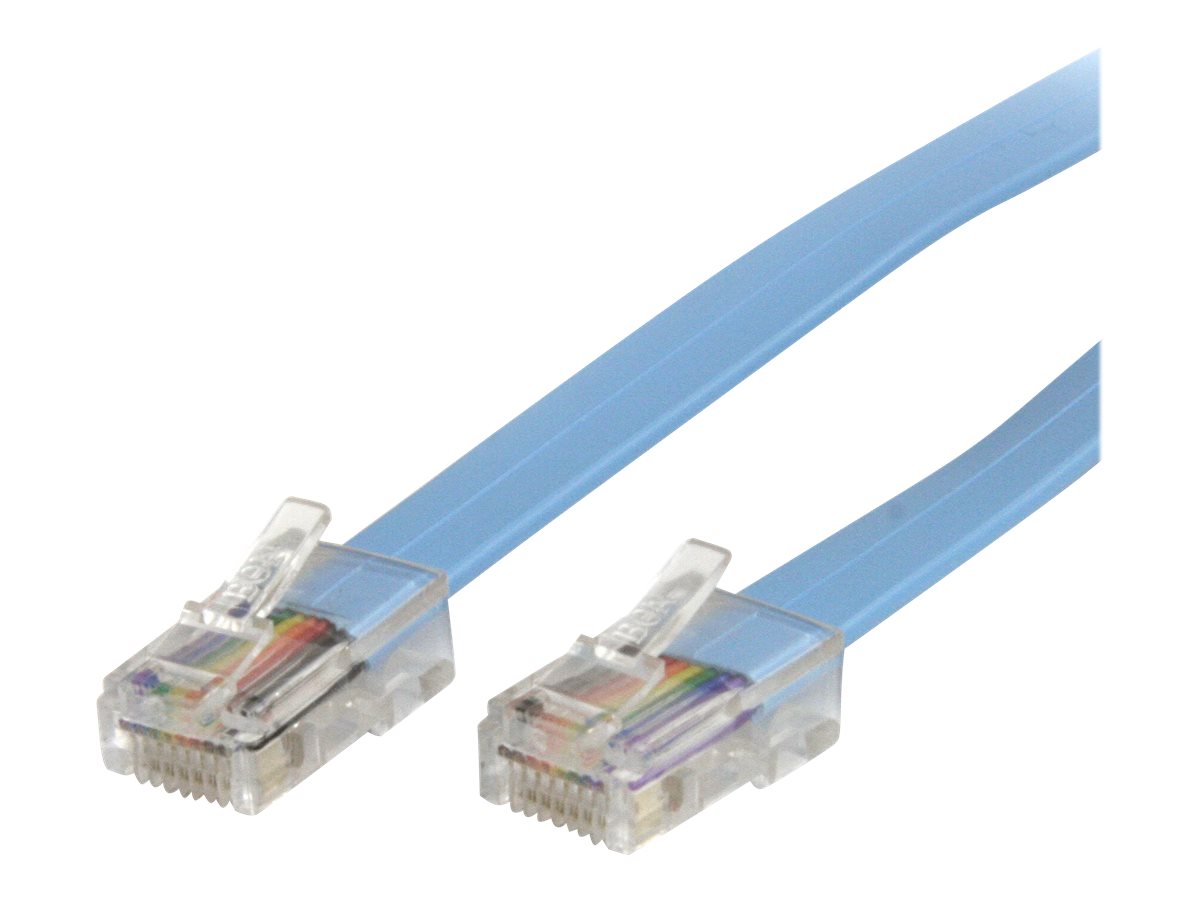 StarTech.com 1,8m Cisco Konsolen Rollover-Kabel - RJ45 Ethernet Stecker/Stecker - Netzwerkkabel - RJ-45 (M) zu RJ-45 (M) - 1.8 m - geformt, flach - Blau