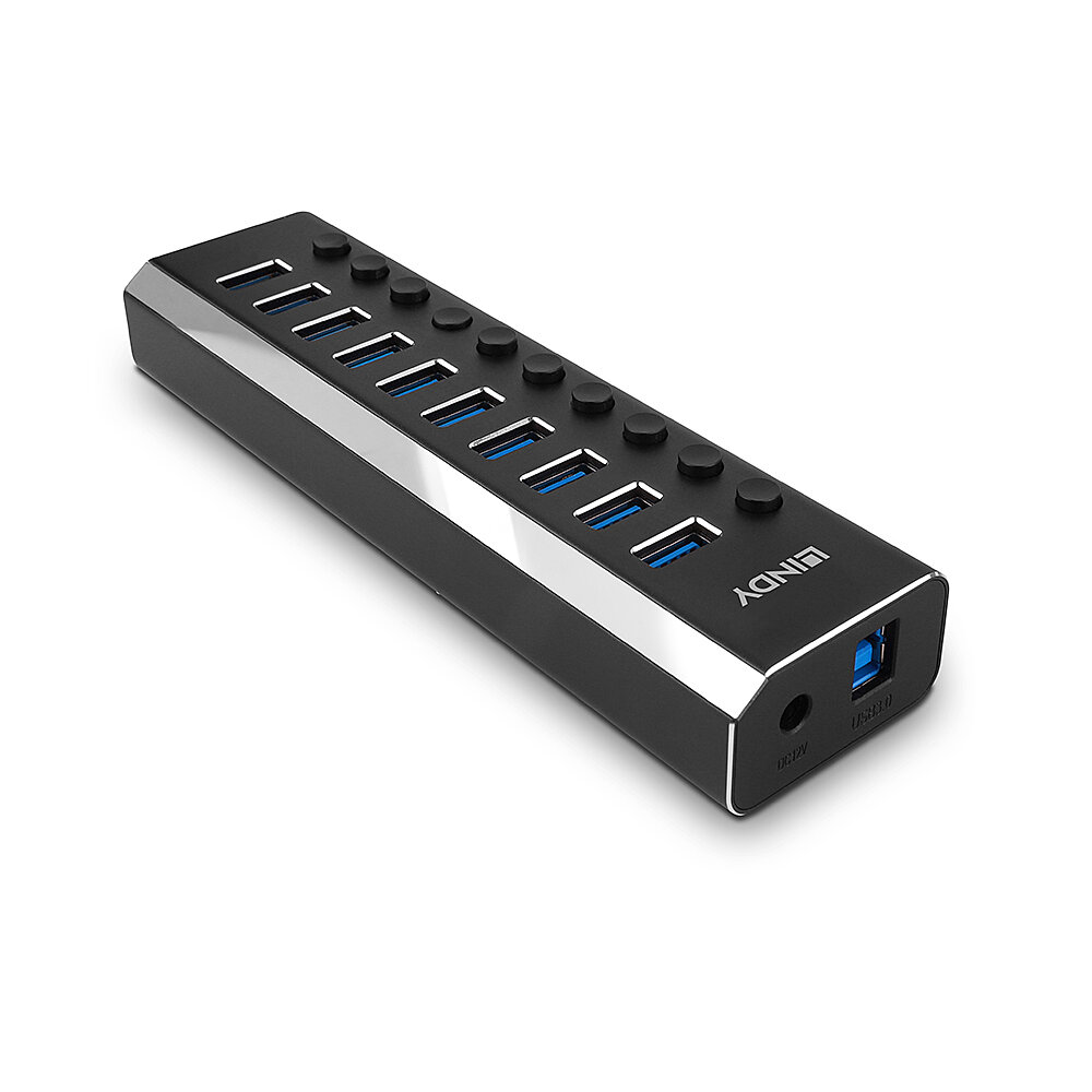 Lindy 10 Port USB 3.0 Hub mit Ein-/Ausschaltern, Ansicht 5