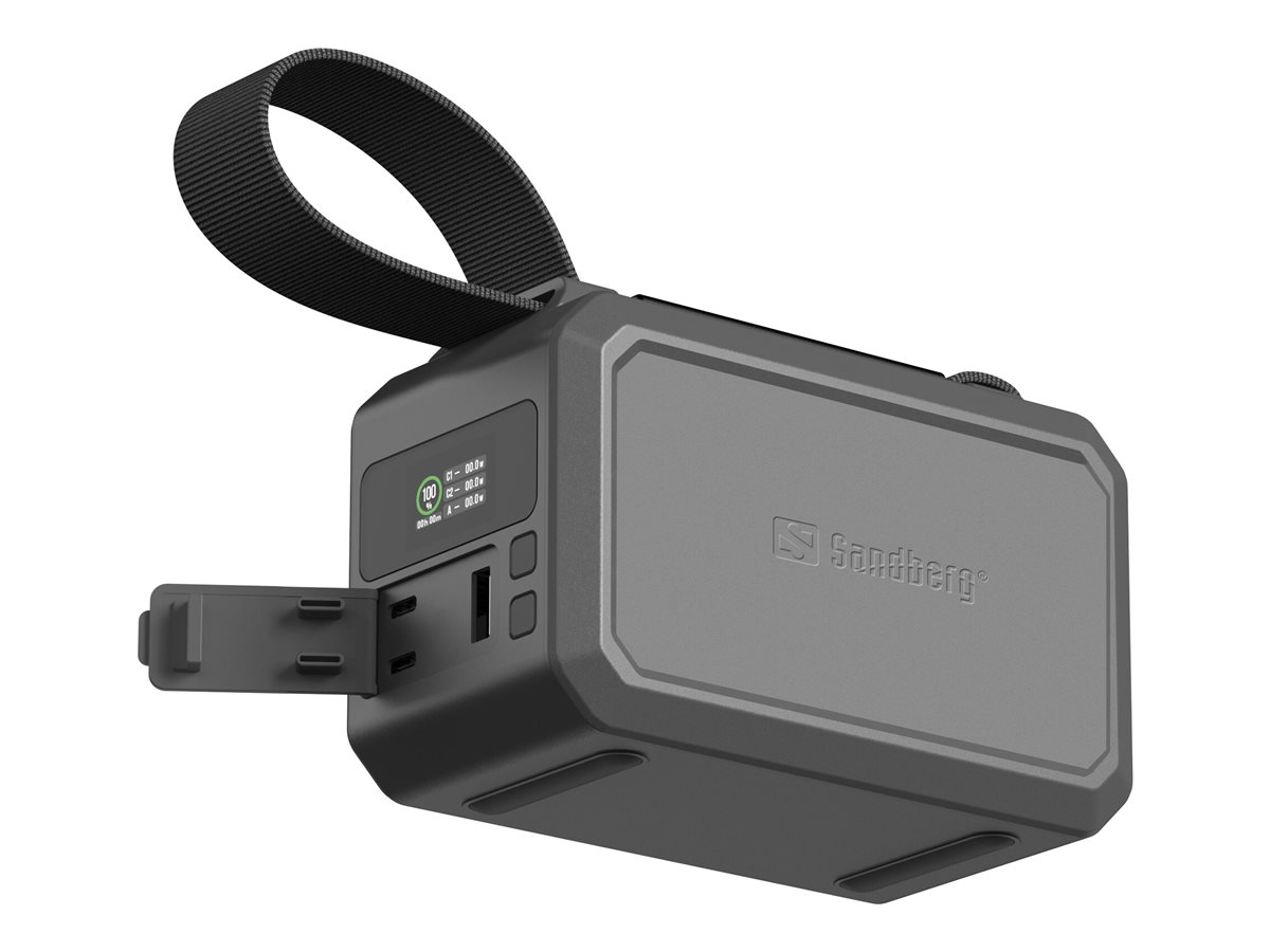 SANDBERG Survivor - Powerbank - 40000 mAh - 154 Wh - 100 Watt - 5 A - QC 3.0 - 3 Ausgänge (USB Typ A, 2 x USB-C), Ansicht 3