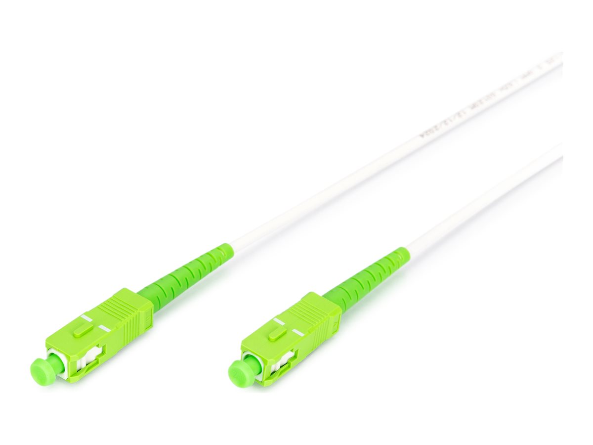 DIGITUS Glasfaser Patchkabel, stahlarmiert, simplex, singlemode, SC/APC  SC/APC, 10 m