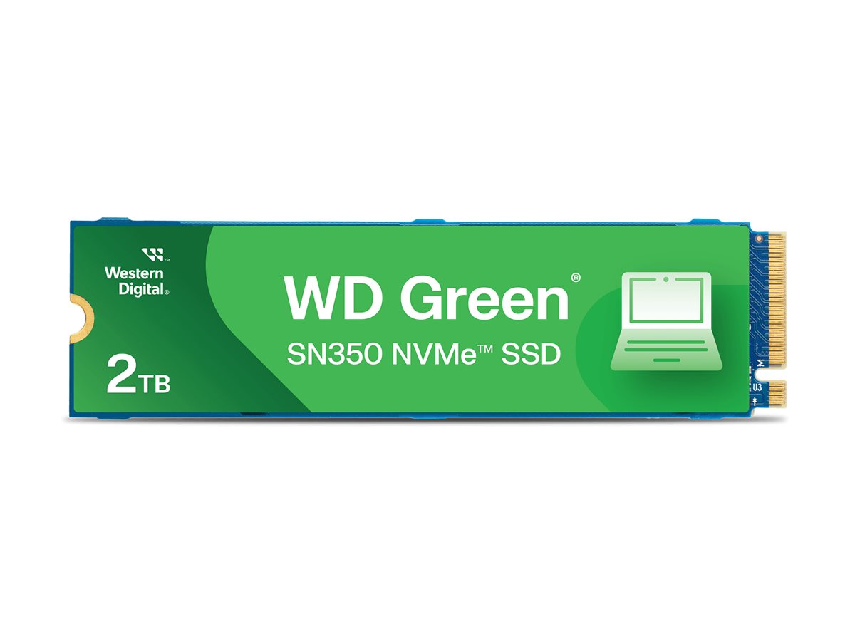 WD Green SN350 NVMe SSD WDS200T3G0C-00AZL0 - SSD - 2 TB - intern - M.2 2280 - PCIe 3.0 x4 (NVMe)