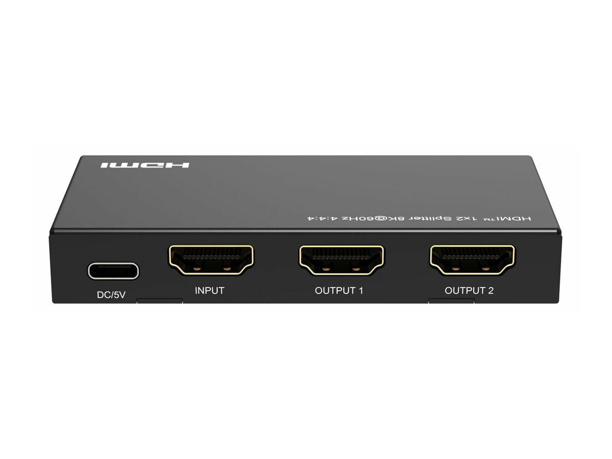 MicroConnect 8Ka60Hz HDMI Splitter 1x2 4 4 4 MC-HDMISPLITTER0102-8K, Ansicht 2