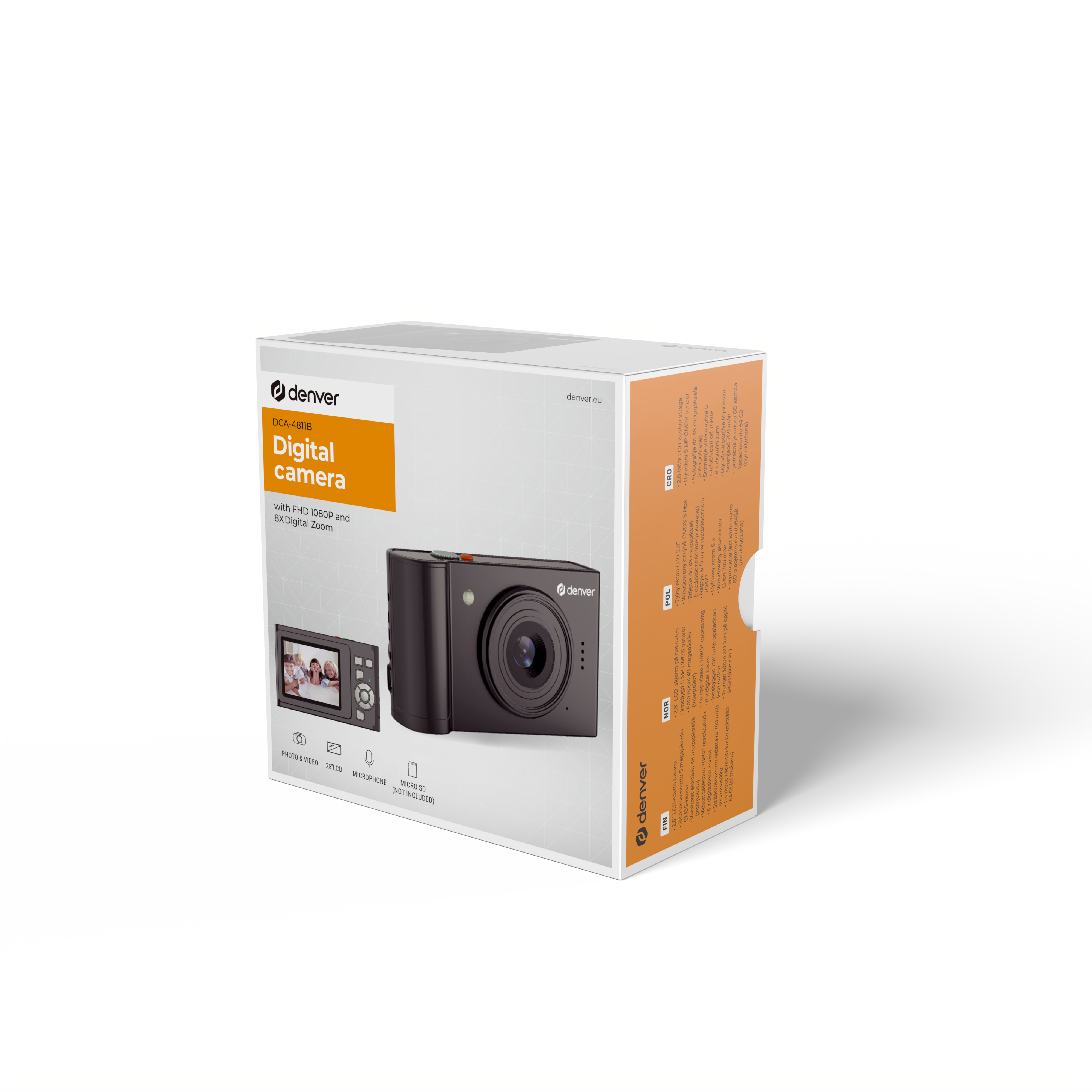 Inter Sales DENVER DCA-4811 - Digitalkamera - Kompaktkamera - 5.0 MPix / 48.0 MP (interpoliert), Ansicht 3