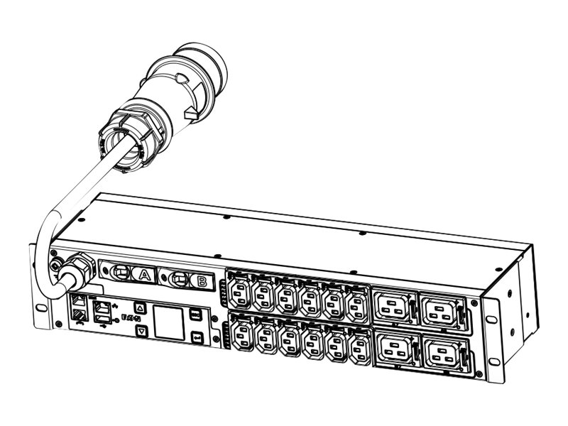 Eaton ePDU G3 Metered Input - Stromverteilungseinheit (Rack - einbaufähig) - Wechselstrom 230 V - 3 Phasen - Ethernet 10/100, RS-232