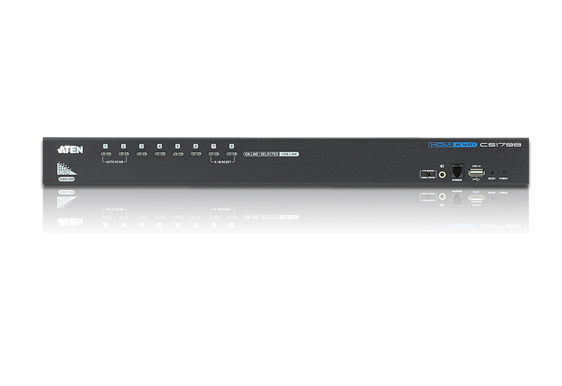 ATEN CS1798 - KVM-/Audio-/USB-Switch - 8 x KVM/Audio/USB, Ansicht 3