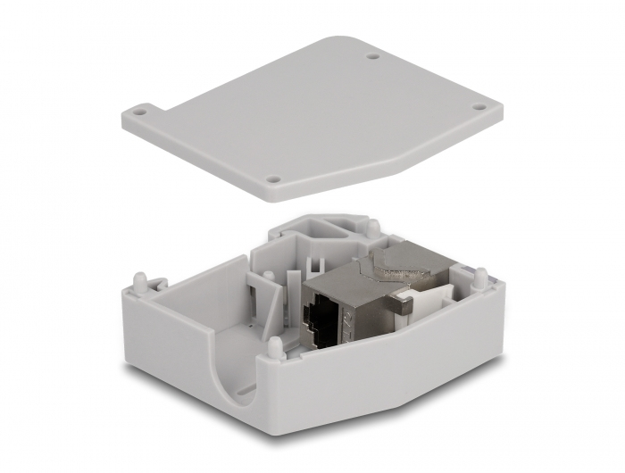 Delock DIN-Schienenmontageadapter - mit Keystone-Modul, Ansicht 2