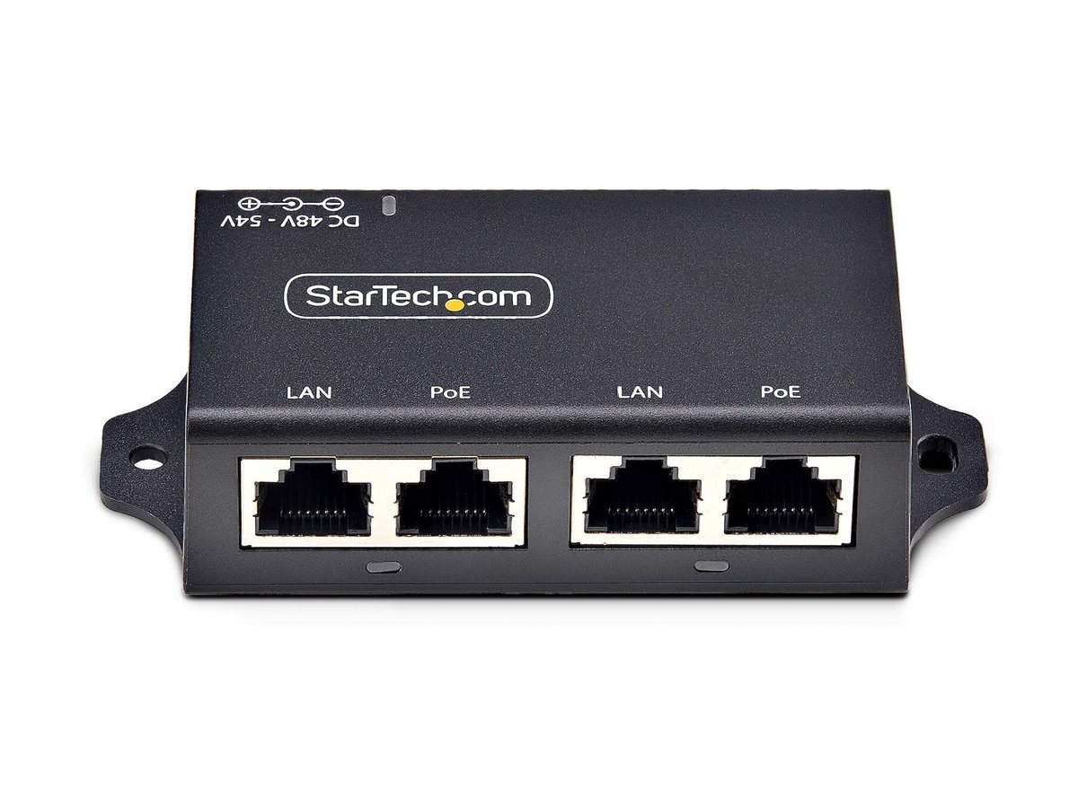 StarTech.com 2-Port Gigabit PoE+ Injector PoEPoE+ (802.3af802.3at)