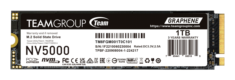 Team Group NV5000 - SSD - 1 TB - intern - M.2 2280 - PCIe 4.0 x4 (NVMe), Ansicht 4