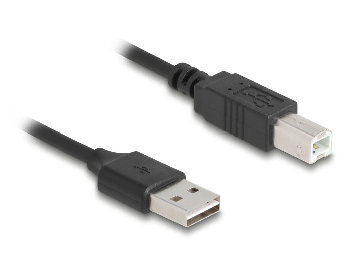 Delock Spiralkabel EASY-USB 2.0 Typ-A Stecker zu USB Typ-B 0.5 m bis 0.8 - Digital/Daten, Ansicht 2