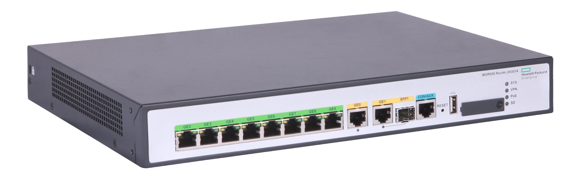 HPE FlexNetwork MSR958X - Router 8-Port-Switch, Ansicht 2