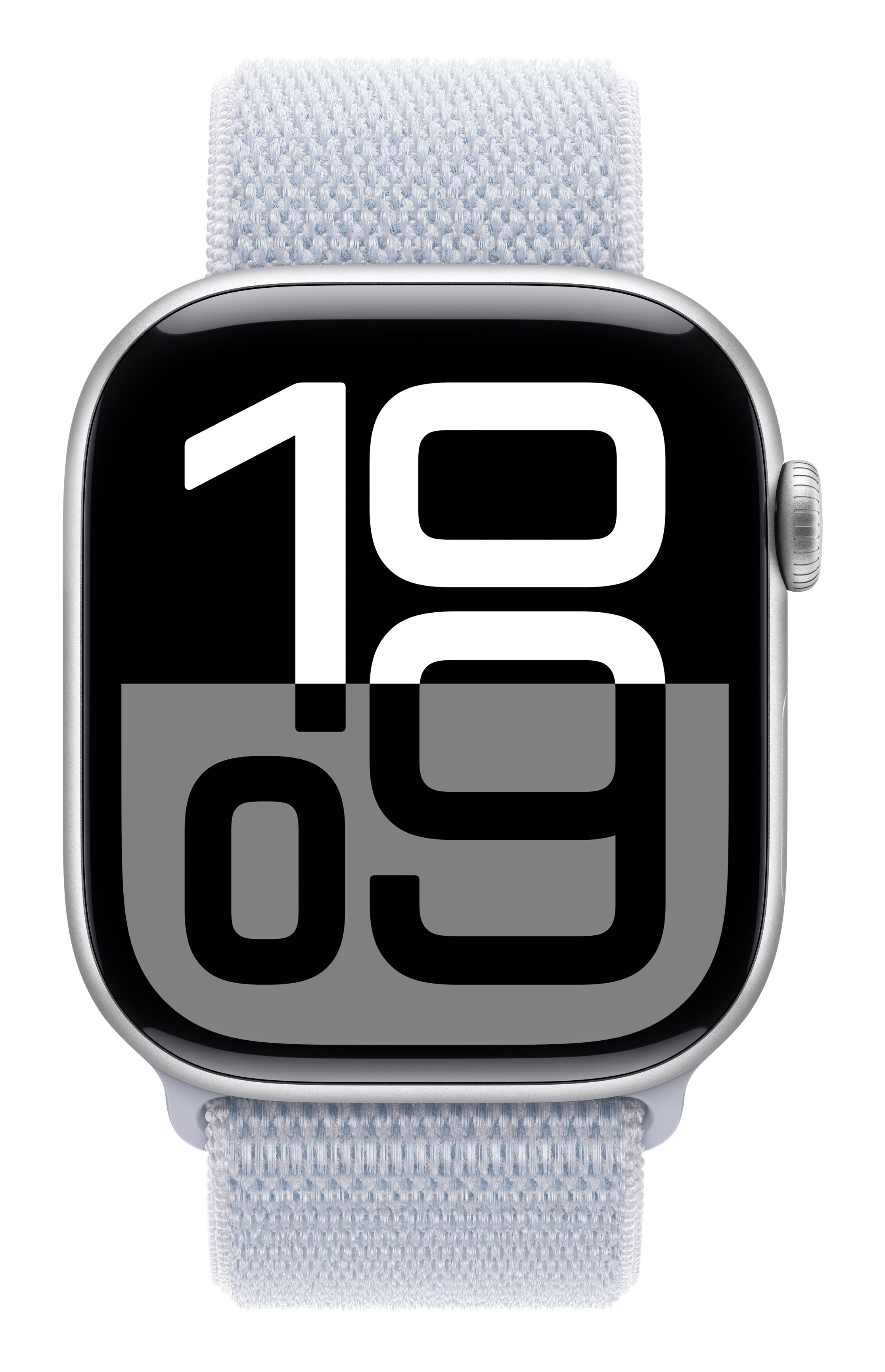 Apple Watch Series 10 (GPS) - 46 mm - Aluminium, Silber - mit Sportschleife - blaue Wolke - Handgelenkgröße: 130-200 mm, Ansicht 4