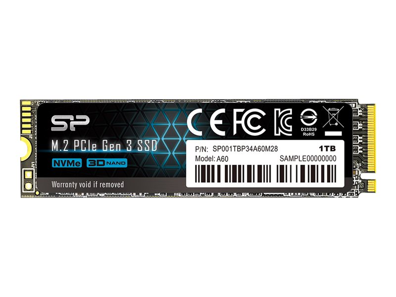 Silicon Power SSD 1TB Silicon Power M.2 PCI-E Ace A60 Gen 3x4 NVMe (SP001TBP34A60M28)