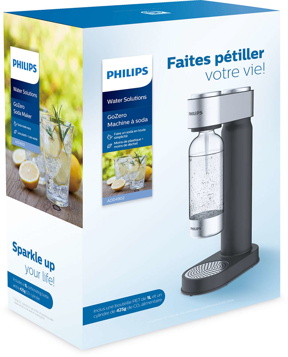 Philips GoZero ADD4902BK - Wassersprudler - mattschwarz, Ansicht 4