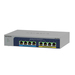 Netgear MS108UP - Unmanaged - 2.5G Ethernet (10010002500) - Vollduplex - Power over Ethernet (PoE) - Wandmontage