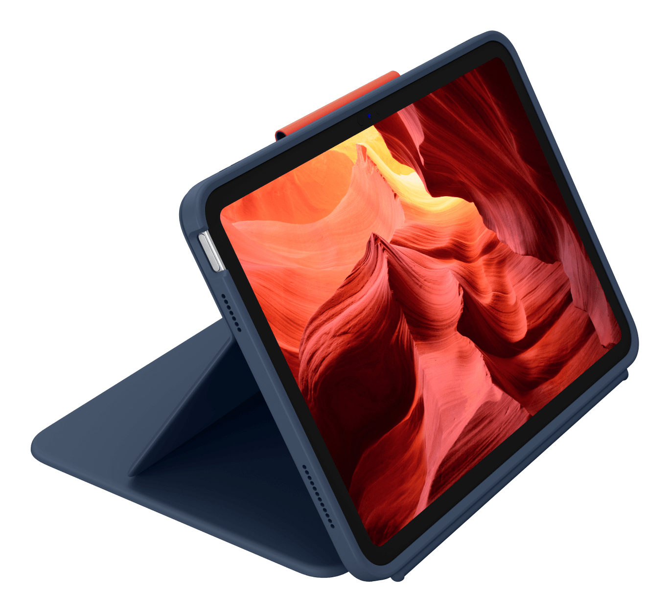 Logitech Rugged Combo 4 Touch - Tastatur und Foliohülle - mit Trackpad - Classic Blue - TL: UK, QWERTY, Ansicht 2