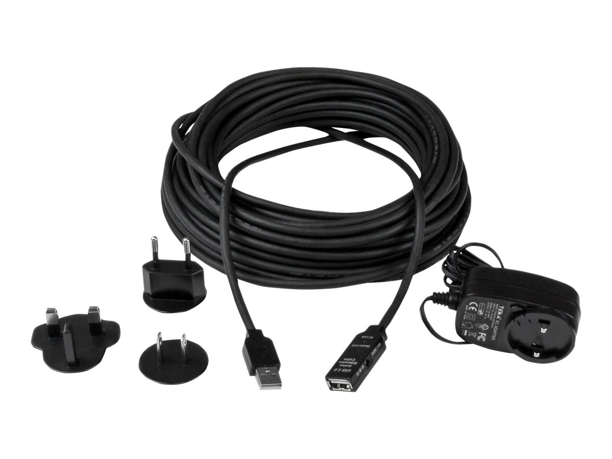 StarTech.com 10m aktives USB 2.0 Verlängerungskabel - St/Bu - USB Verlängerung / Repeater Kabel - USB-Verlängerungskabel - USB (W)