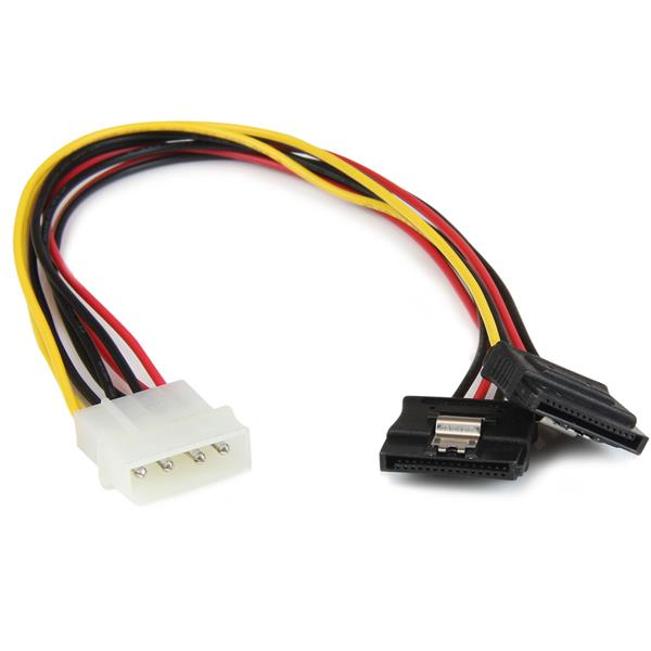 StarTech.com 30 cm 4-Pin LP4 auf SATA Y-Stromkabel - LP4 zu Serial-ATA Splitter Y-Kabel (PYO2LP4LSATA), Ansicht 2