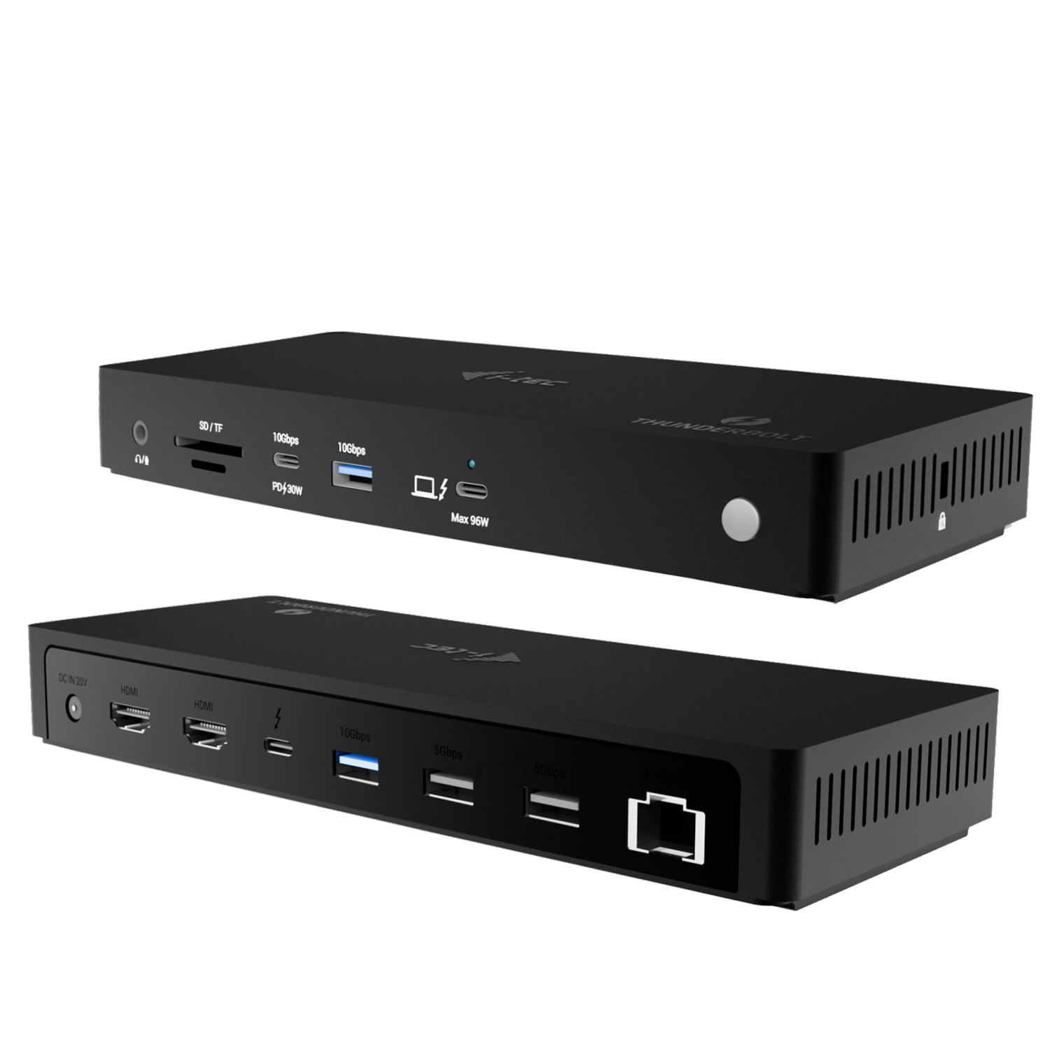 i-tec Dockingstation - USB-C / USB4 / Thunderbolt 3 / Thunderbolt 4 / Thunderbolt 5 i-Tec - Dockingstation - USB-C / USB4 / Thunderbolt 3 / Thunderbolt 4 / Thunderbolt 5 - 2 x HDMI, Thunderbolt 4 - 1GbE, 2.5GbE - 160 Watt - Europa