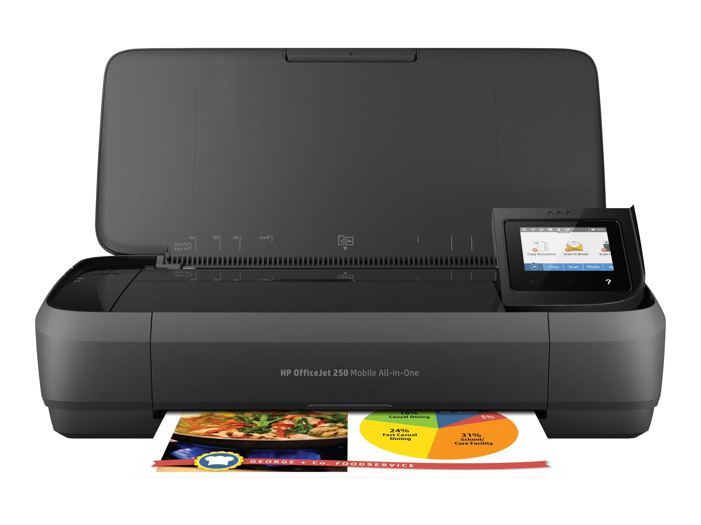 HP Officejet 250 Mobile All-in-One - Multifunktionsdrucker - Farbe - Tintenstrahl - Legal (216 x 356 mm), Ansicht 5