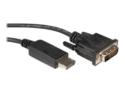 Roline - Videokabel - DisplayPort (M) zu DVI-D (M) - 1 m - Daumenschrauben - Schwarz