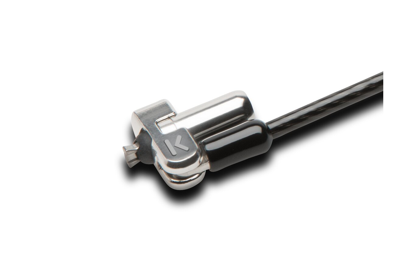 Kensington N17 Keyed Dual Head Laptop Lock for Wedge-Shaped Slots - 1,83 m - Kensington - Schlüssel - Karbonstahl - Schwarz - Silber