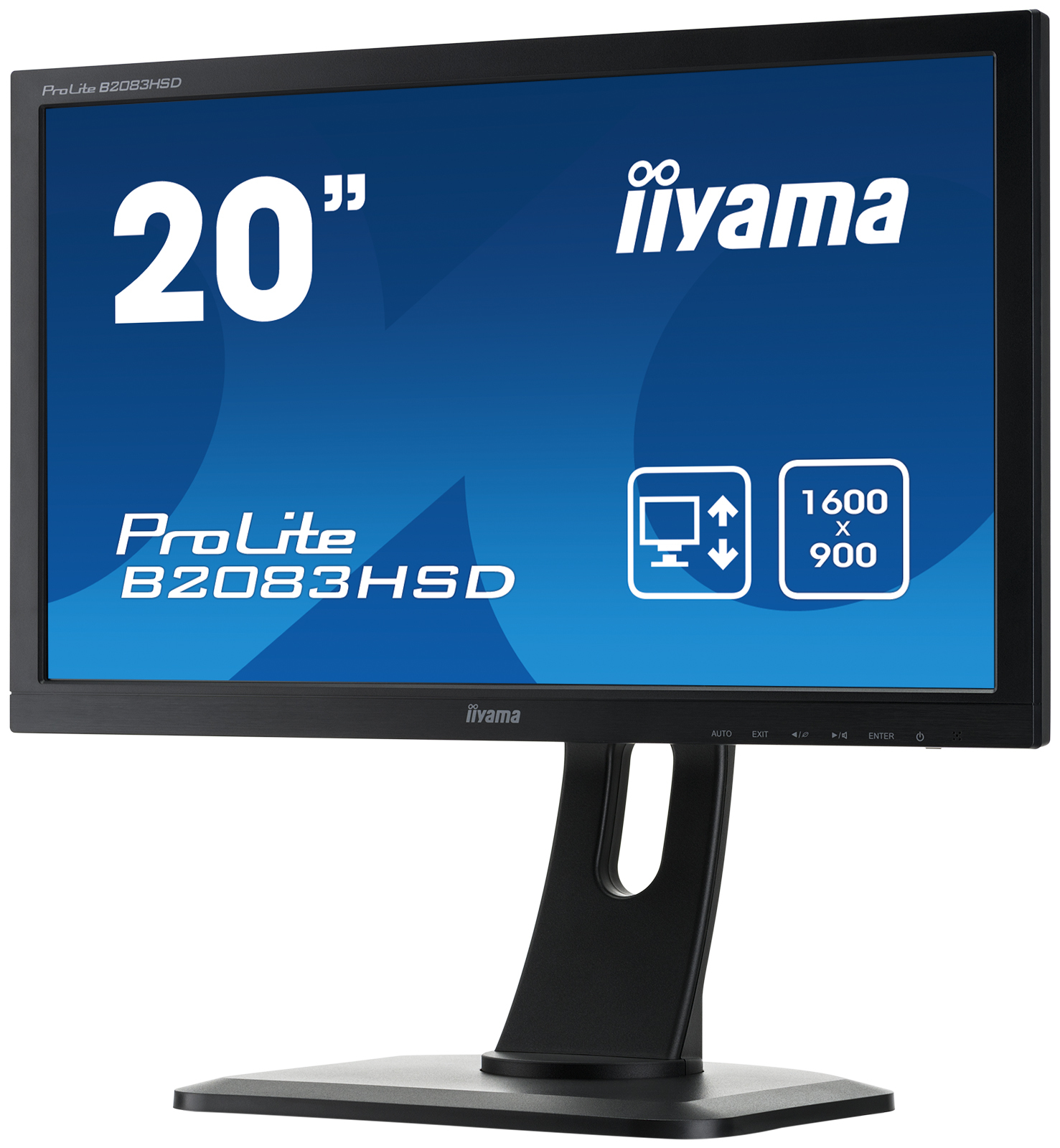 Iiyama ProLite B2083HSD-B1 - 49,5 cm (19.5 Zoll) - 1600 x 900 Pixel - HD+ - LED - 5 ms - Schwarz