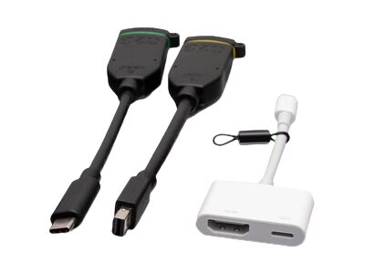 C2G Universal 4K HDMI Dongle Adapter Ring with Color Coded Mini DisplayPort USB-C and Lightning